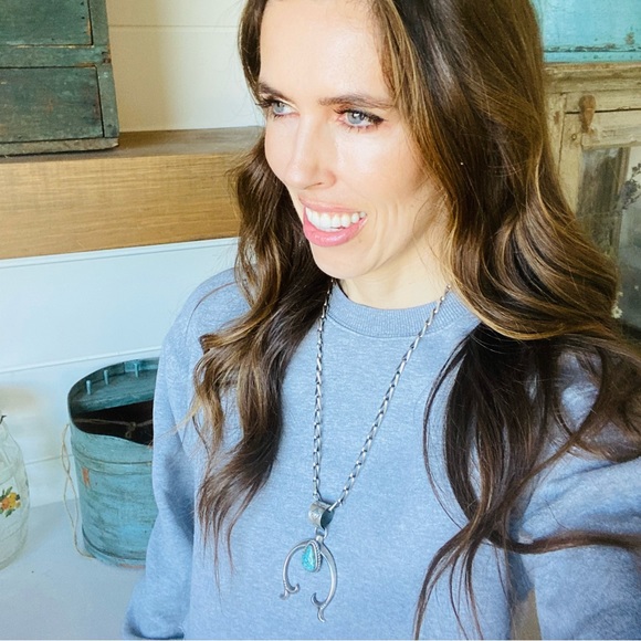 SOLD ♥️ Apache ♥️ Rosella Paxson & Floyd Begay Sterling & Turquoise Pendant - Picture 7 of 10